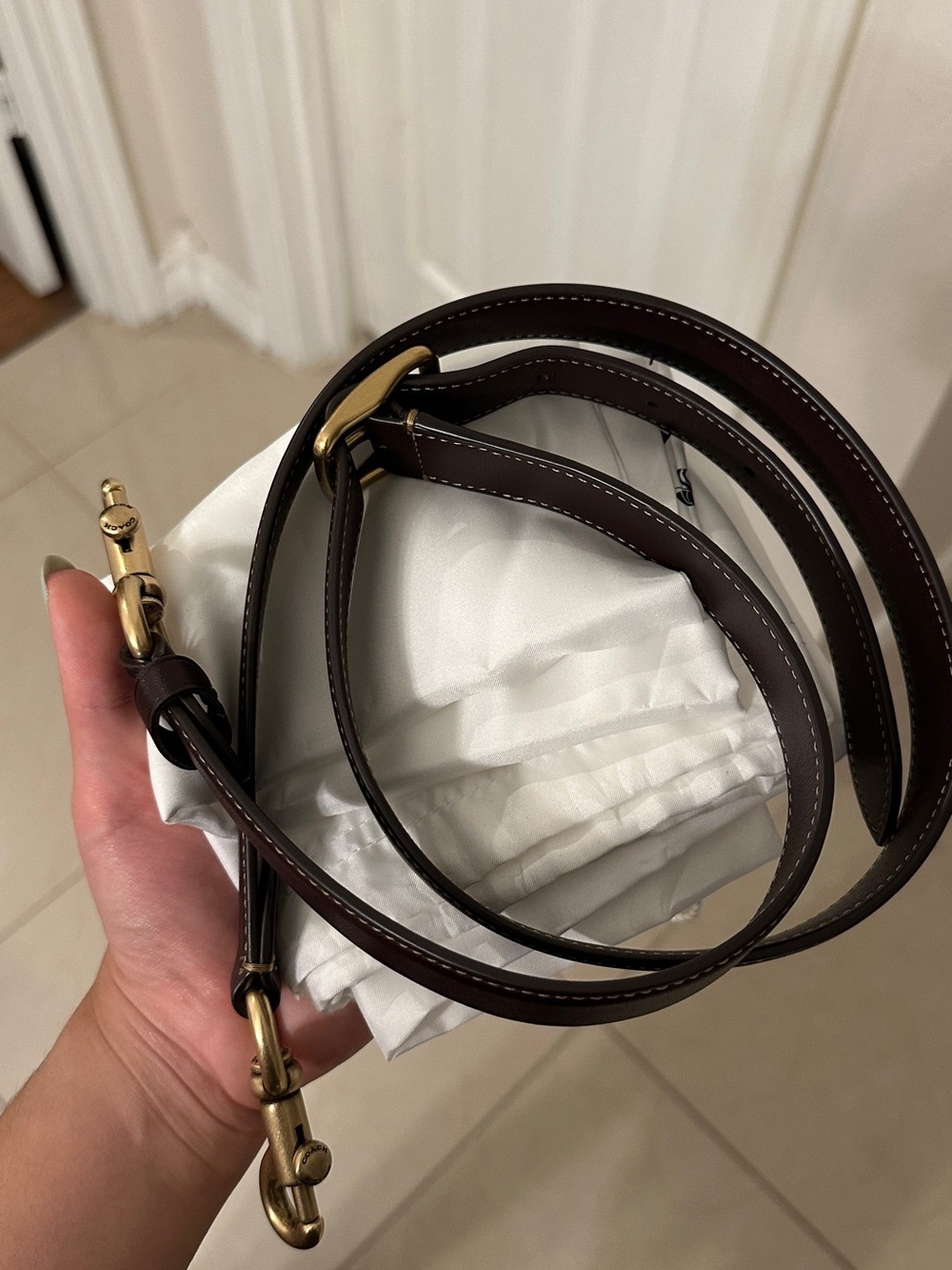 Coach Rouge Gray and Maroon Leather Bag - Picture 5 of 5